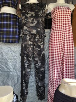 Camo muscle shirt w/ camo sweats set