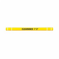 10 Pcs Height Guard™ Clearance Bar HTGRD45120YW, 4-1/2"Dia. X 120"L, Yellow W/White 10pcs