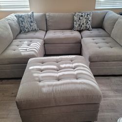 Sectional With Storage Ottoman