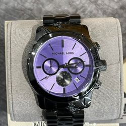 NIB Purple & Gunmetal Michael Kors Watch