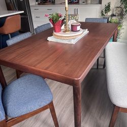 Open Box Article Heidi 62"-82.75" Walnut Extendable Dining Table