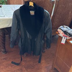 Leather jacket, knee length with Bell