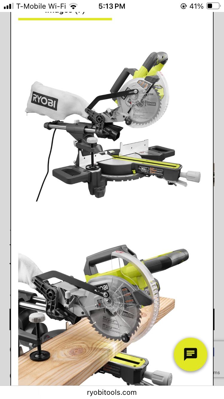 Ryobi 7 1/4 Sliding Miter Saw