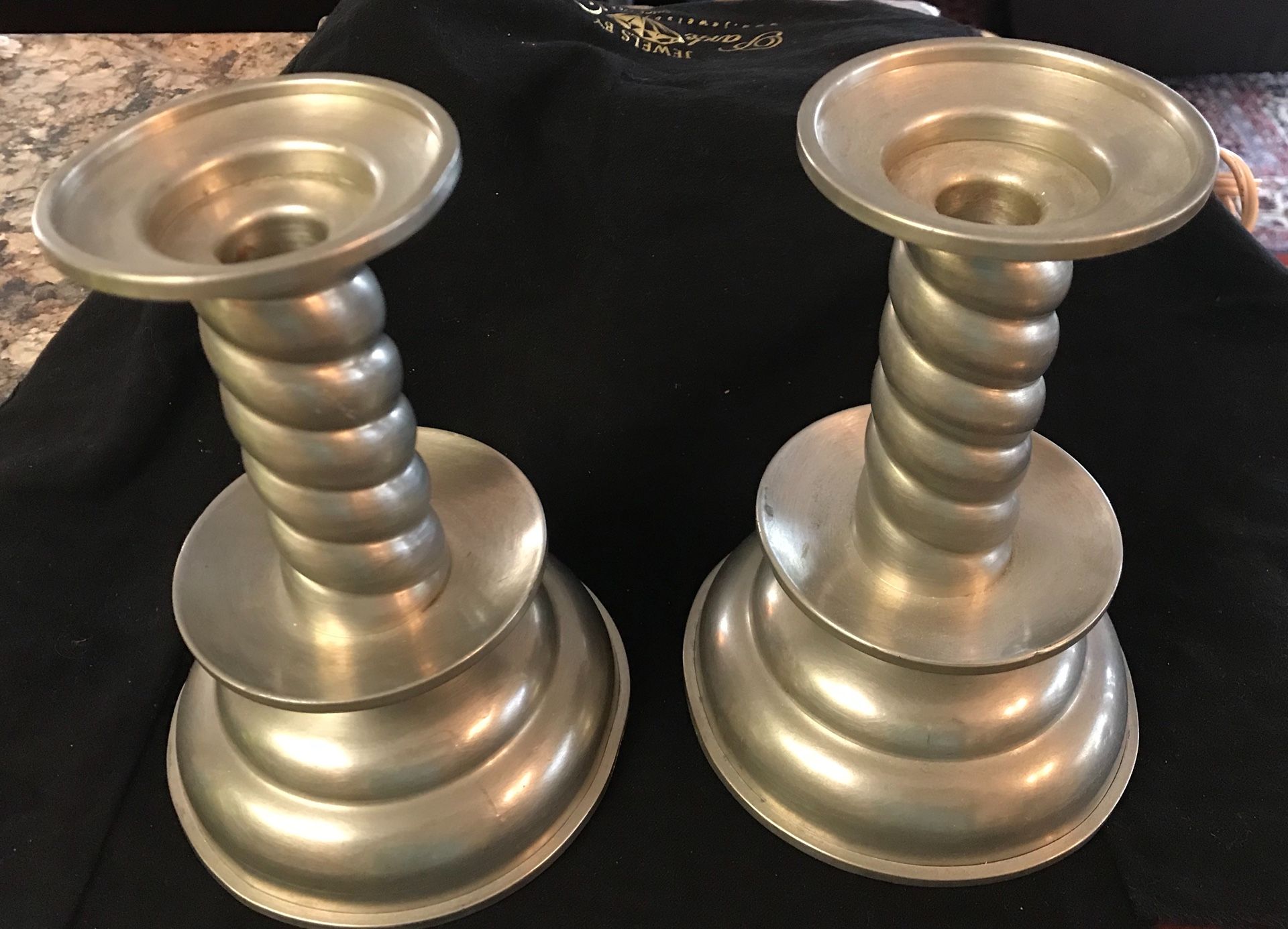 Vintage Pewter (Tinn) Candle Holders - Scandinavia