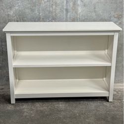 White Solid Wood Console Table 42x14x30 Entryway TV Stand Shelf