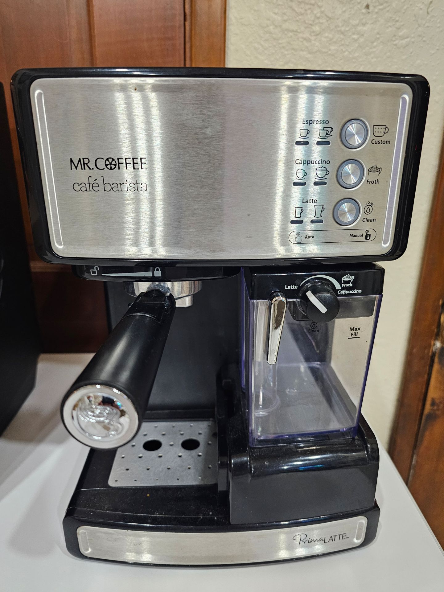 Mr. Coffee Espresso and Cappuccino Machine Stainless Steel Programmable Coffee Maker with Automatic Milk Frother 15-Bar Pump Ideal for Home Baristas