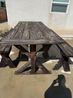 Sturdy wooden table