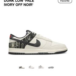 Nike Dunk Low Pale Ivory Off Noir