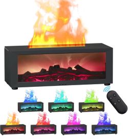 Flame Effect Essential Oil Diffuser with Remote Control