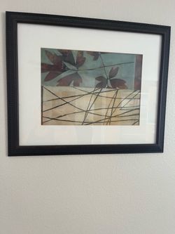 Framed Contemporary Botanical Wall Art – 23” x 19”