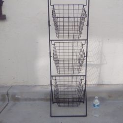 Metal Baskets Storage Rack 