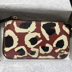 *RARE* Gucci Leather Leopard Coin Key Pouch wallet