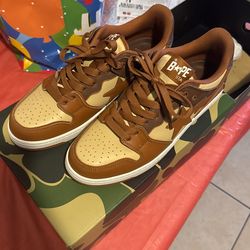 Bape Shoes Low Brown
