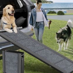 Portable Folding Ramp For Large Dogs W/Nonslip Rug 63”L x 17”W Up To 250lbs