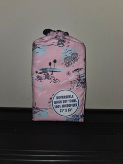 Reversible Quick Dry Microfiber Beach Towel 31x63