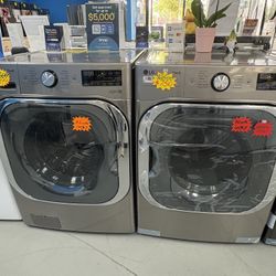 Mega Capacity‼️5.2 cu.ft Washer and 9.0 cu.ft Electric Dryer 