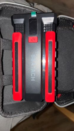Car jumper, flashlight, and also has a little button on it that you can jumpstart a diesel