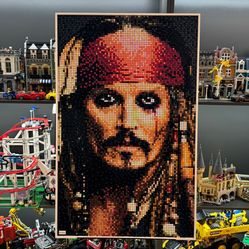 🏴‍☠️ LEGO Mosaic Art – Captain Jack Sparrow | 10,240 Pieces | 3.3 ft × 2.3 ft
