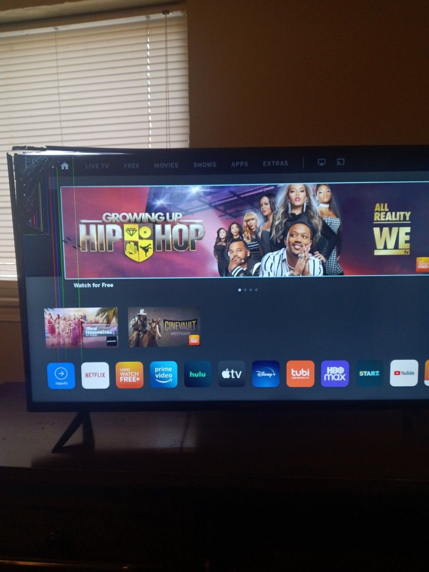Vizio 40 Inch TV / Cracked On The Side But Still Showing Perfect 