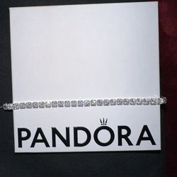 Pandora tennis bracelet 6.3 in