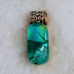 1.25" 925 Sterling Custom Dichroic Glass Pendant