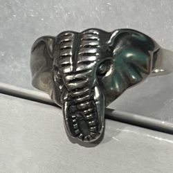 Anillo De Elefante De Plata