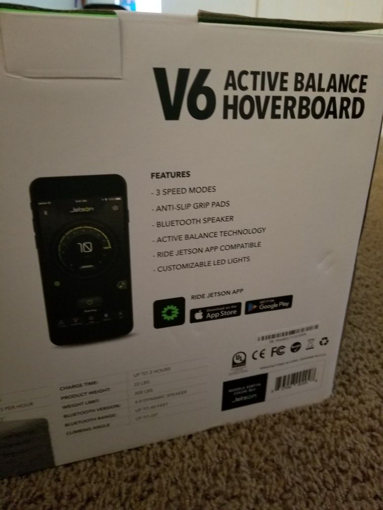 Jetson v6 hoverboard with bluetooth hotsell
