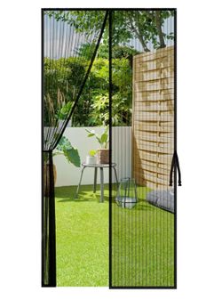 Black magnetic screen door brand new