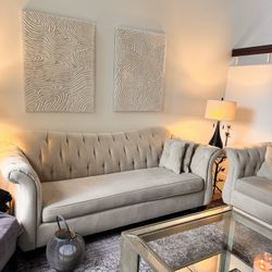 A Set Of Beautiful Sofa With Small Pillows 