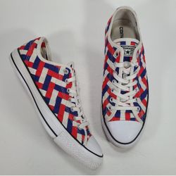Converse CTAS Red White Blue Woven Sneakers Men's Size 10.5