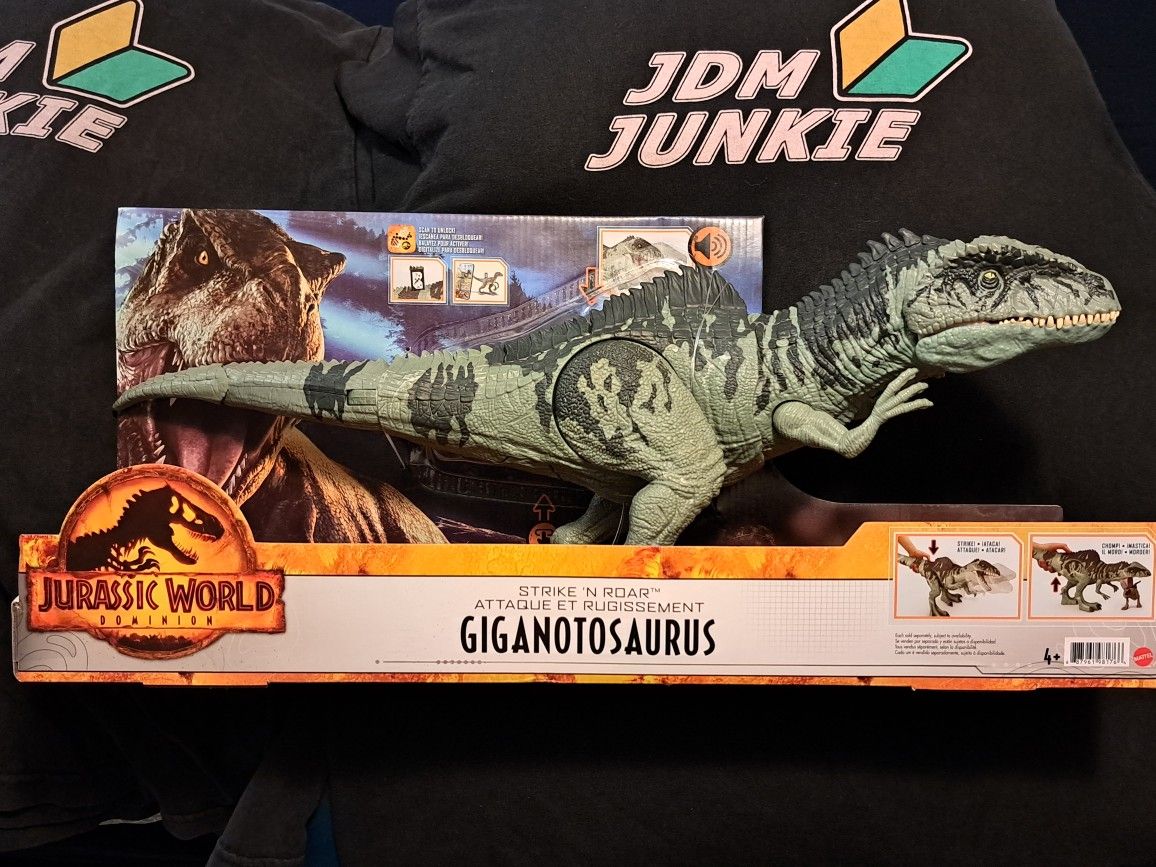 Jurassic World Dominion Strike N Roar Giganotosaurus Dinosaur Action