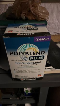 Poly blend plus non-sanded, grout 3 new inbox 10 pound box