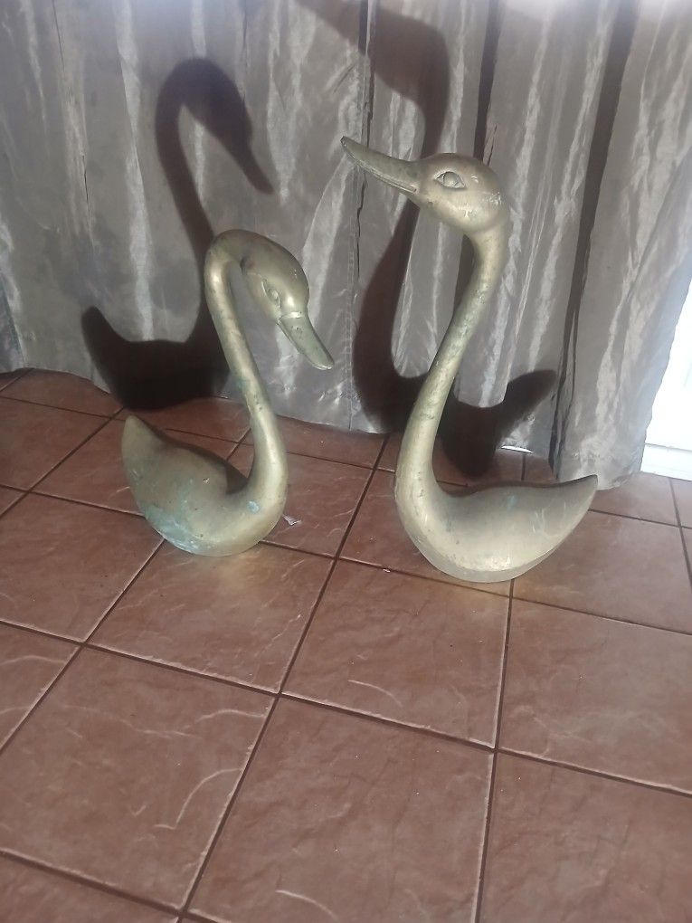 Large Antique Swans