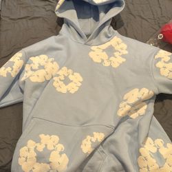 AUTHENTIC POWDER BLUE DEMIN TEARS HOODIE