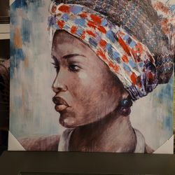 African American Lady Canvas 