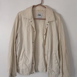 Zara Beige Coaches Jacket