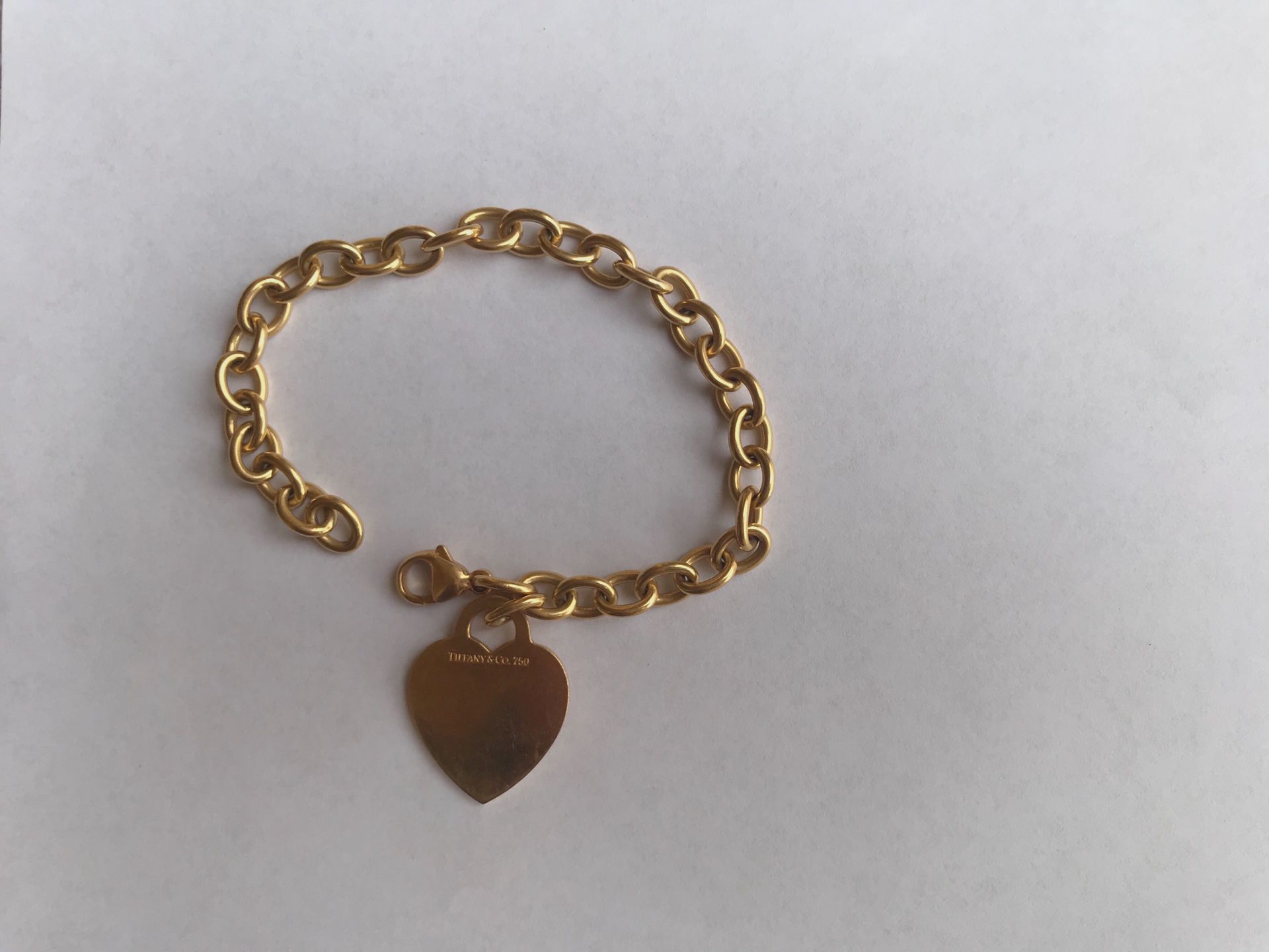 18k yellow gold Tiffany & Co heart bracelet