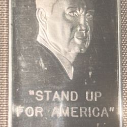 Vintage World Wide Coin George Wallace Stand Up For America 1 Oz Silver Bar