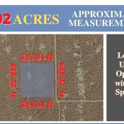 9 Acres... Hi Vista Area. 18k SPECIAL!!
