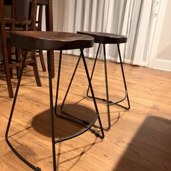 Two Counter Height Bar Stools