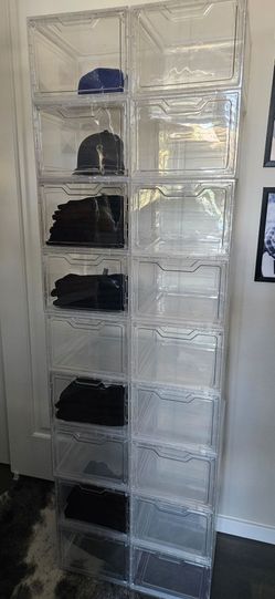 Clear Stackable Storage Boxes Set
