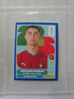 2026 Panini FIFA World Cup Cristiano Ronaldo #POR15 Blue Border Parallel Sticker