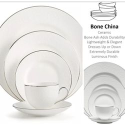 Wedgwood English Lace 5 Piece Place Setting — 8 Complete Sets