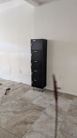 Black 5-Door Storage Locker Cabinet
