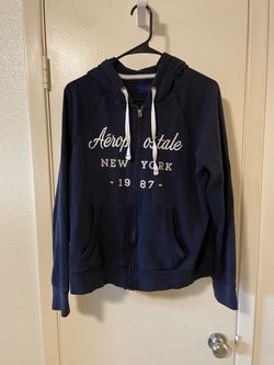 Aéropostale Navy Zip-Up Hoodie