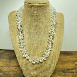 Sterling Silver Crystal Beads Necklace