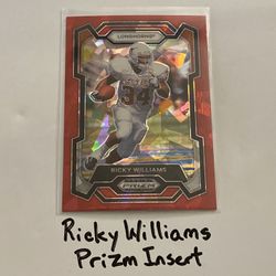 Ricky Williams New Orleans Saints RB Prizm Short Print Insert Card. 