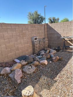 Landscape Rocks and Cinder Block