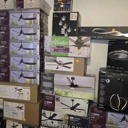 5 / 52" Size Indoor Outdoor  Home Decoración Collection Ceiling Fans Black Matte   $99 Each