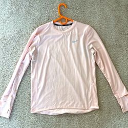 Nike Dri Fit Running Element Crew Neck Long Sleeve  Pink Blush Size Small